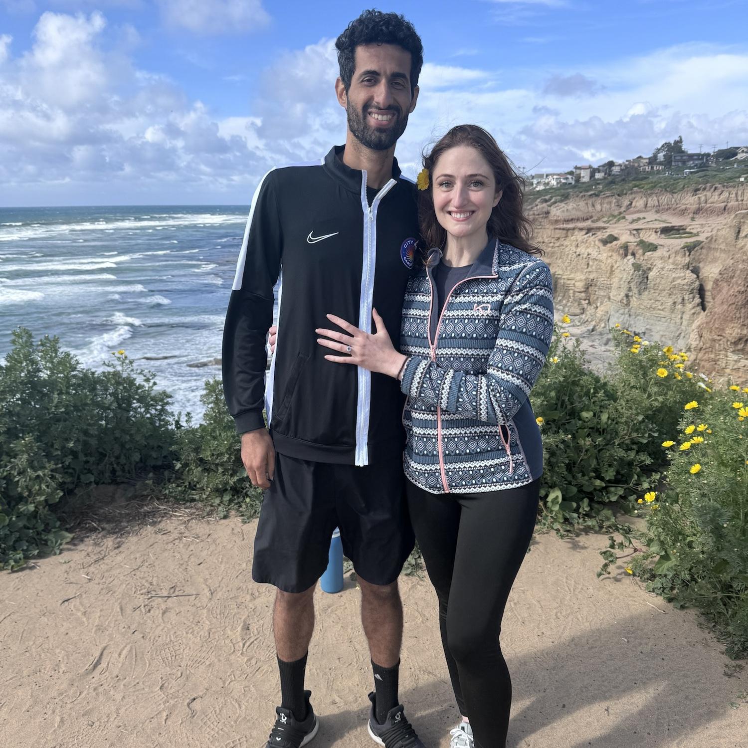 Filipe proposed at Sunset Cliffs in San Diego.