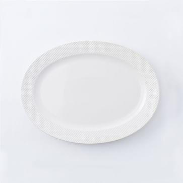 Textured Platter, White Dots
