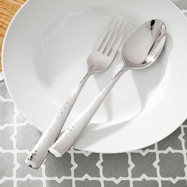 Shiny Hammered Serving Set
