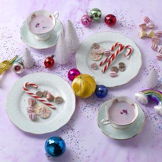 Polka Rose 3-Piece Teacup Set