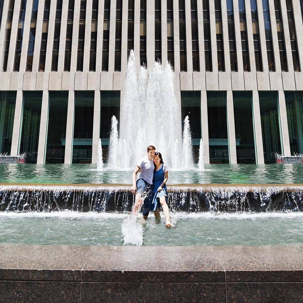 New York, NY. Splashing around Midtown.