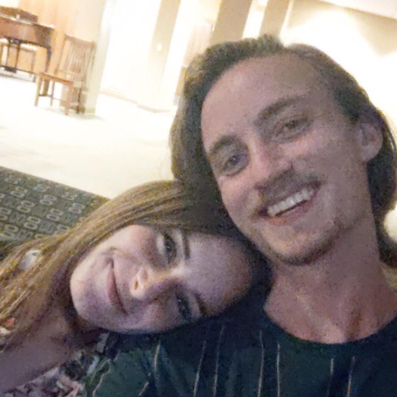Our first photo together, the night we became official!