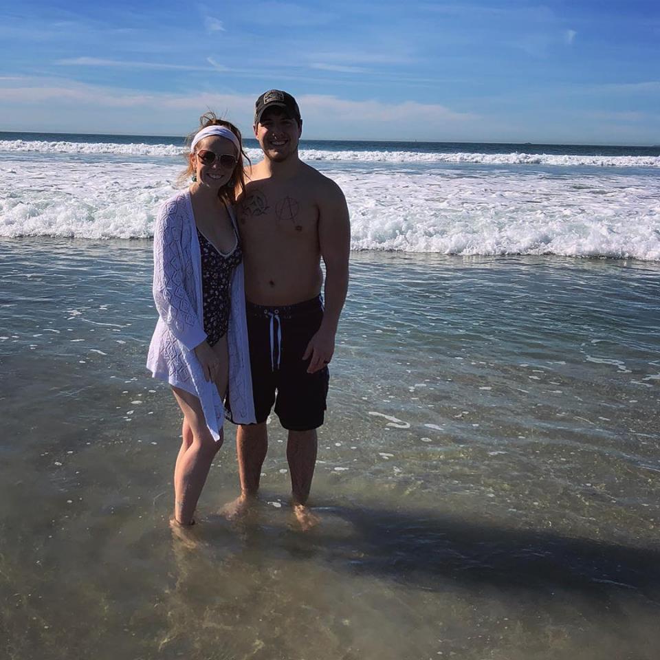 Our first trip to the beach in San Diego!