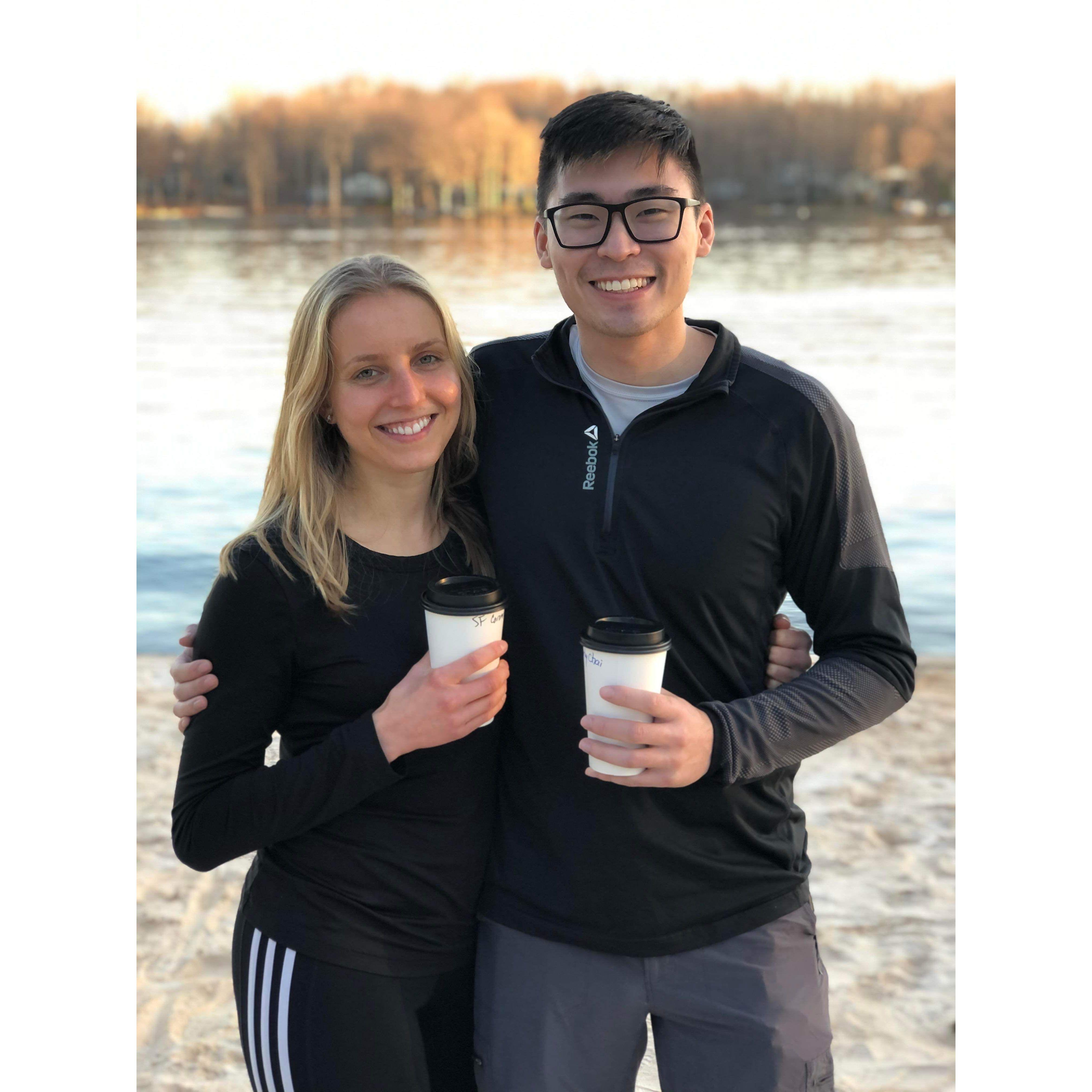 At Lake of the Woods!: First double date with Vincent's sister and soon-to-be brother-in-law (Yi and Truman)
(fall, 2020)