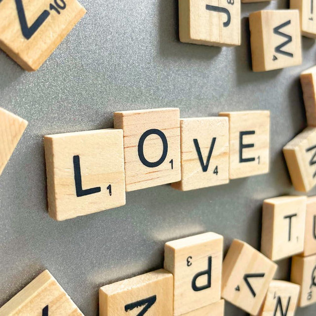 YJ PREMIUMS 52 PC Wood Magnetic Letter Tiles Magnets | Big Large Square Wooden Alphabet Letters Tile Magnet Pieces for Fridge Refrigerator Wall | Fun novalty Decorative Game Board for Adults