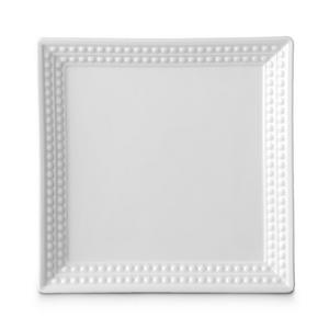 L'Objet Perlee White 8" Square Tray