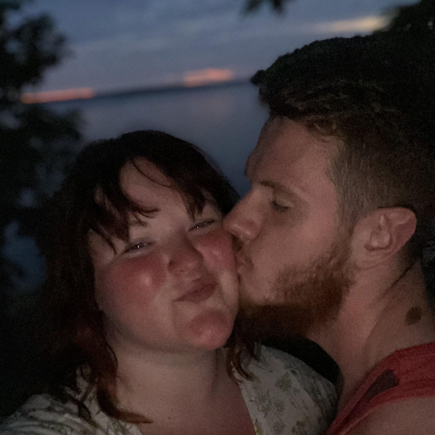 John's family got a cabin for a weekend so all of us could spend time together. The view from our back patio was beautiful so of course, selfies.