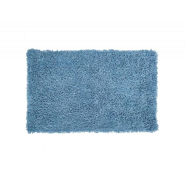 24"x40" Fantasia Bath Rug Collection Blue Cotton Shaggy Pattern Tufted Bath Rug - Home Weavers