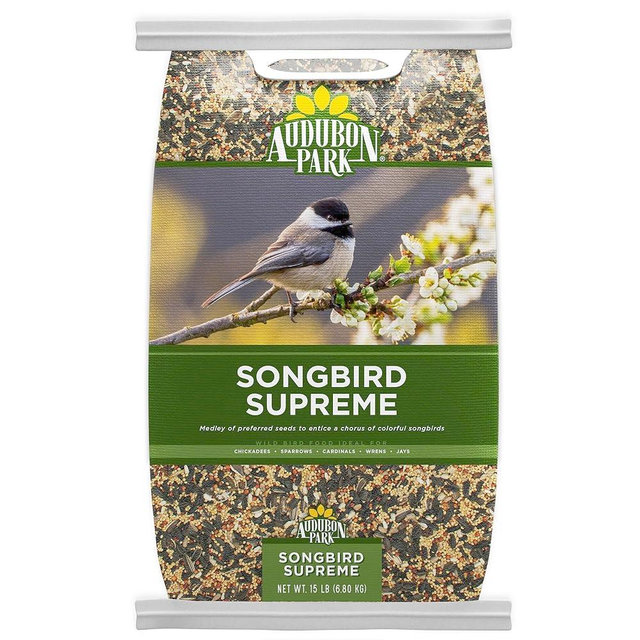 Audubon Park Songbird Supreme Wild Bird Seed for Outside Feeders, 15-lb. Bag