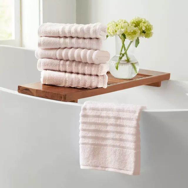 Combed Cotton Ribbed Texture Towel Set - Great Bay Home