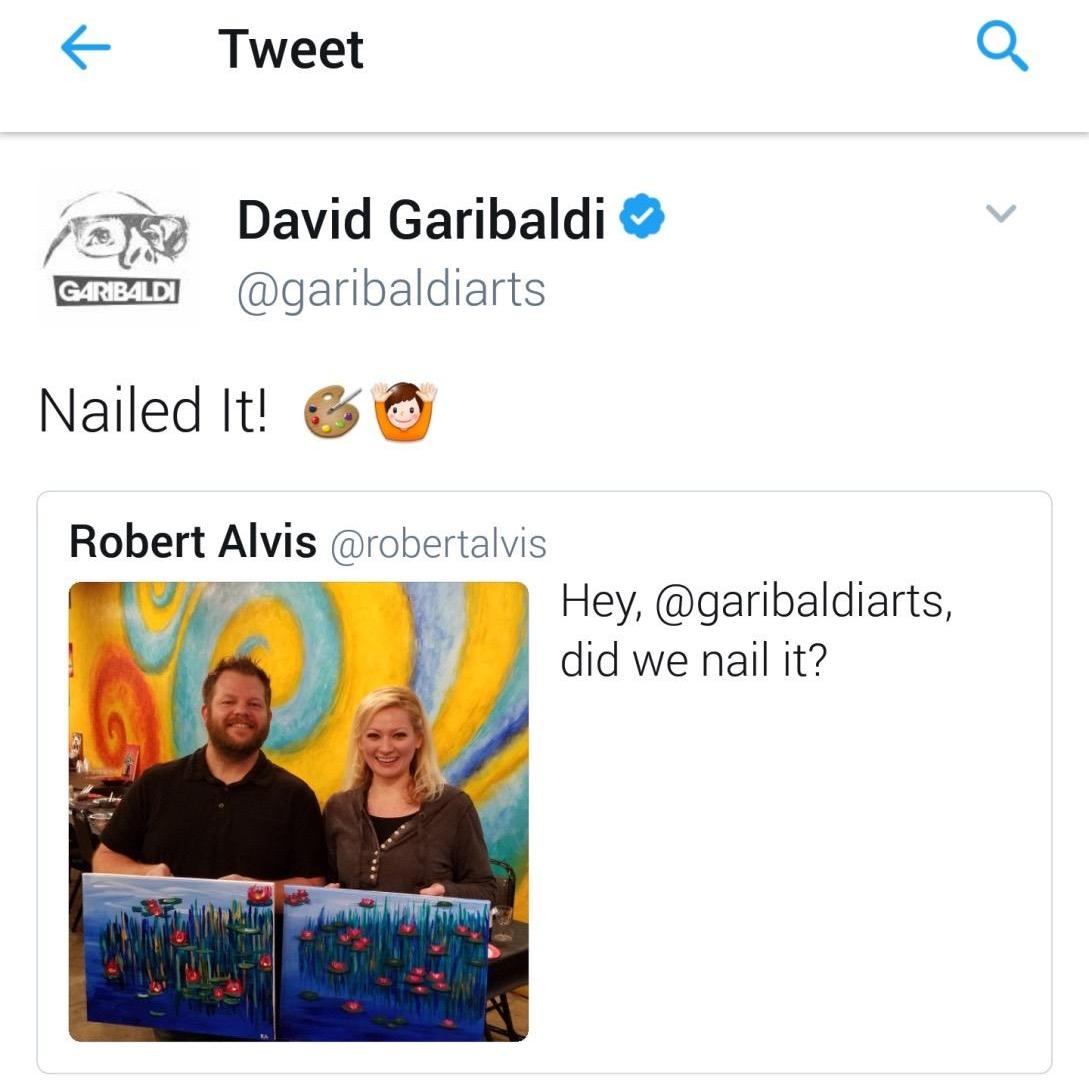 We did such a fantastic job at The Painted Cork, even Garibaldi gave us a pat on the back!