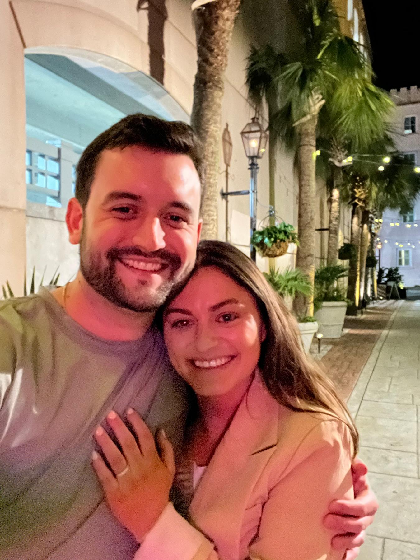 Moment’s after Sam popped the question!
