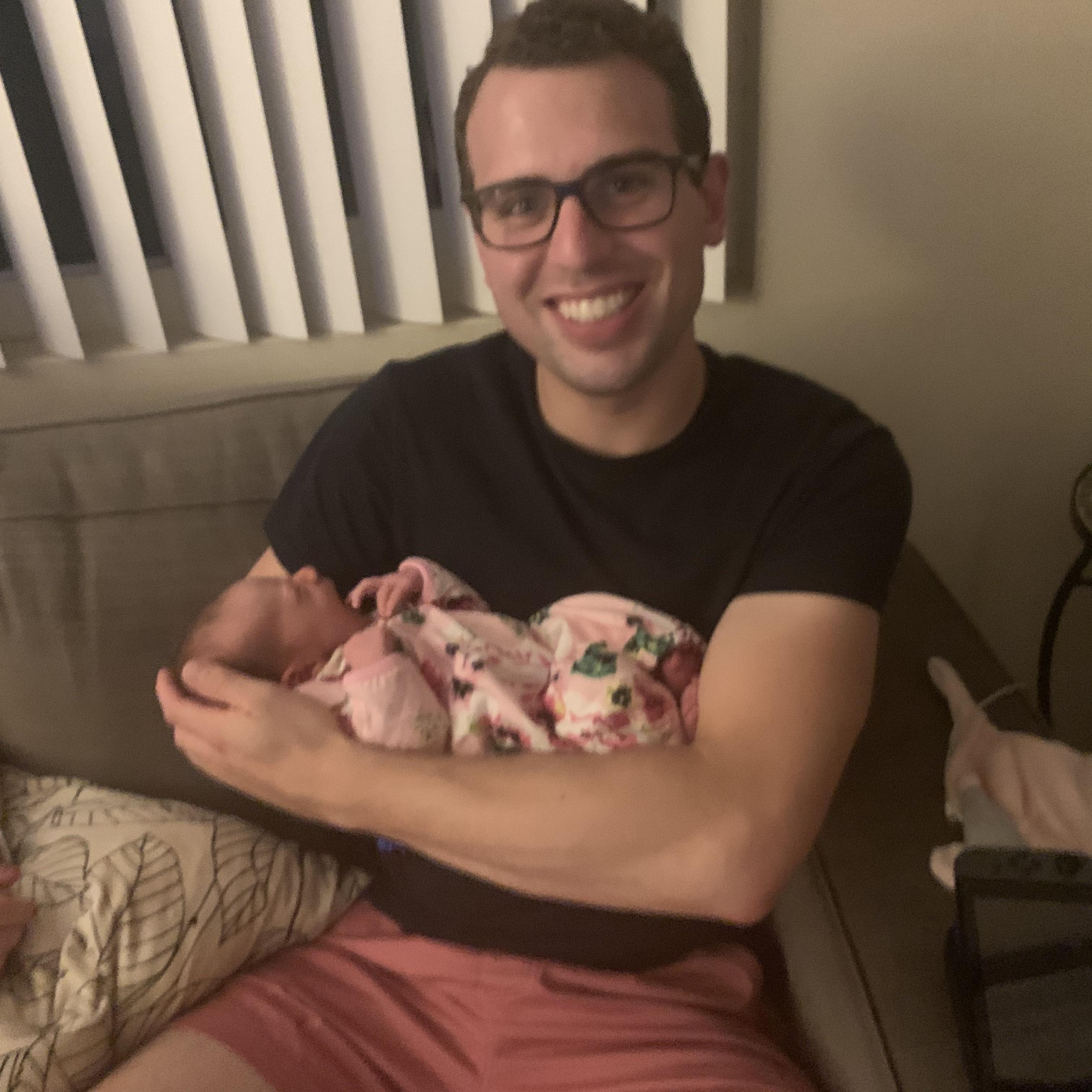 July 2020: Stephen met their newborn niece, Harper.