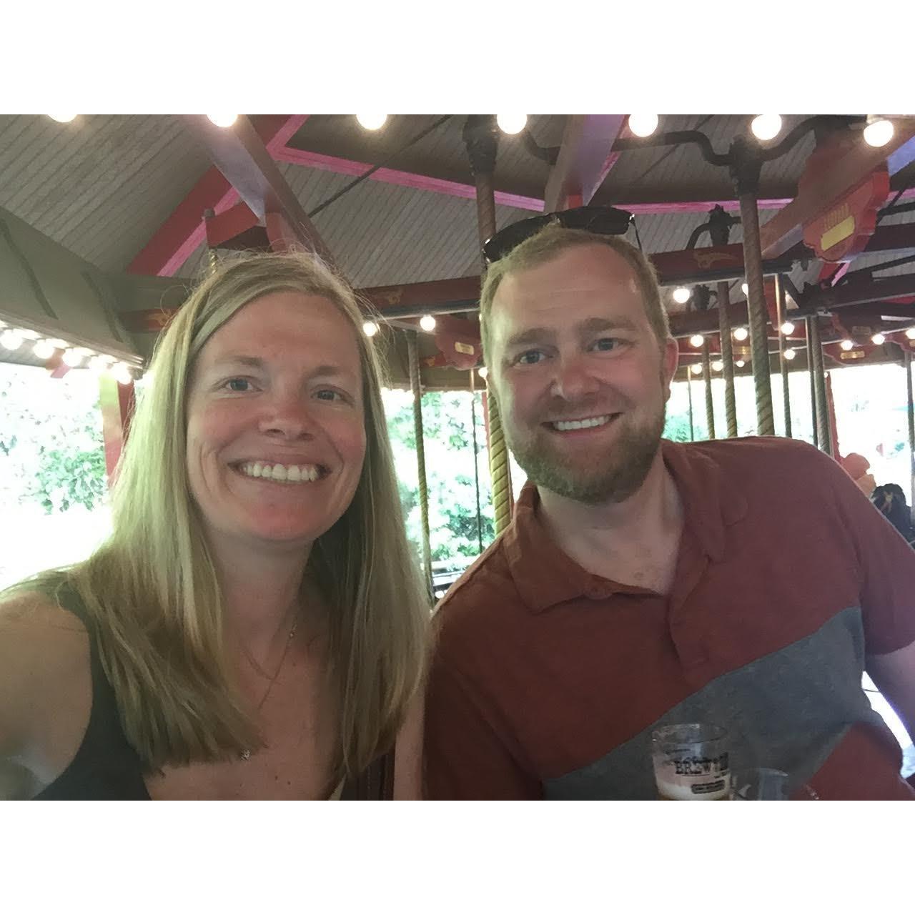 Being kids on the carousel at the Atlanta Zoo during last year's "Brew at the Zoo" event.