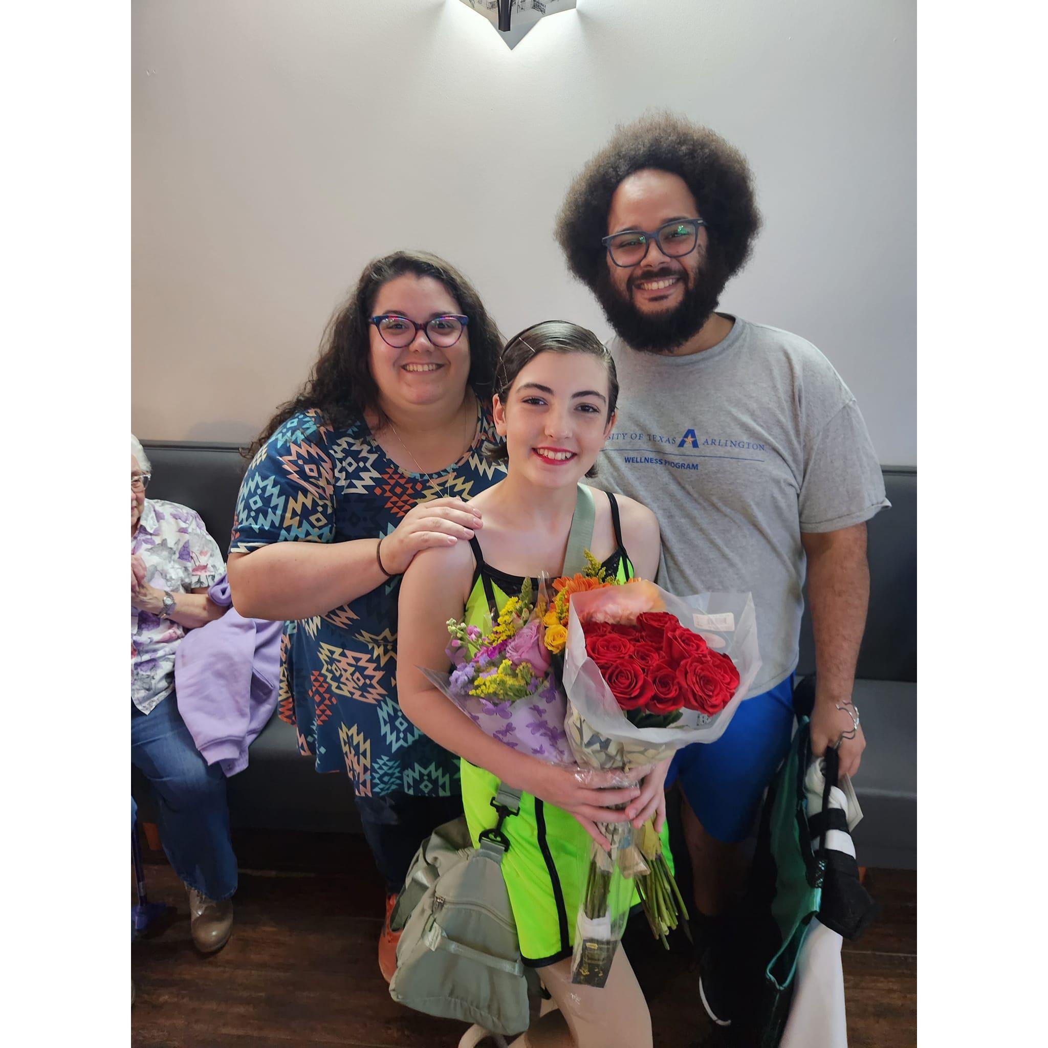 2024 - celebrating Luna's successful dance recital