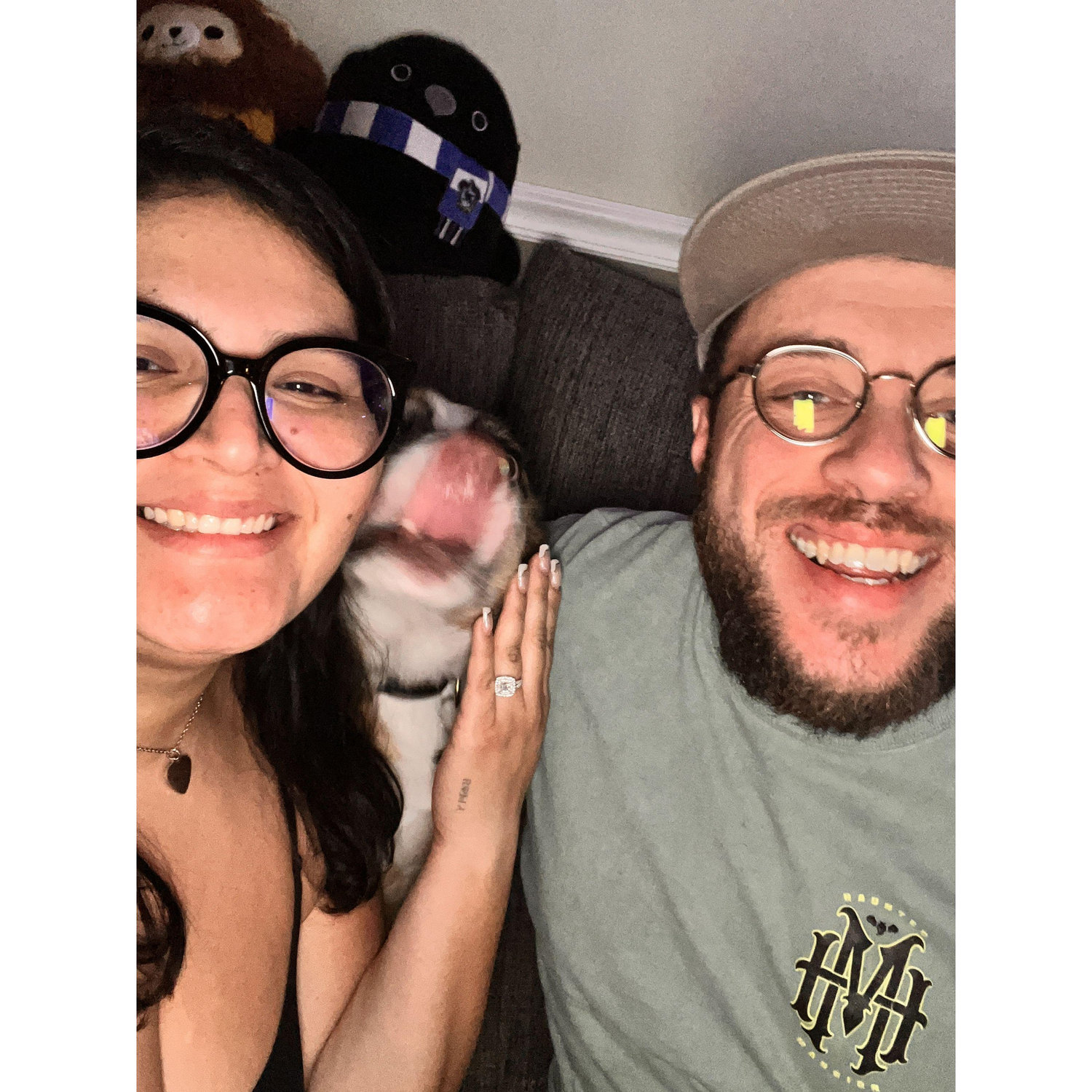 Us with our furry baby