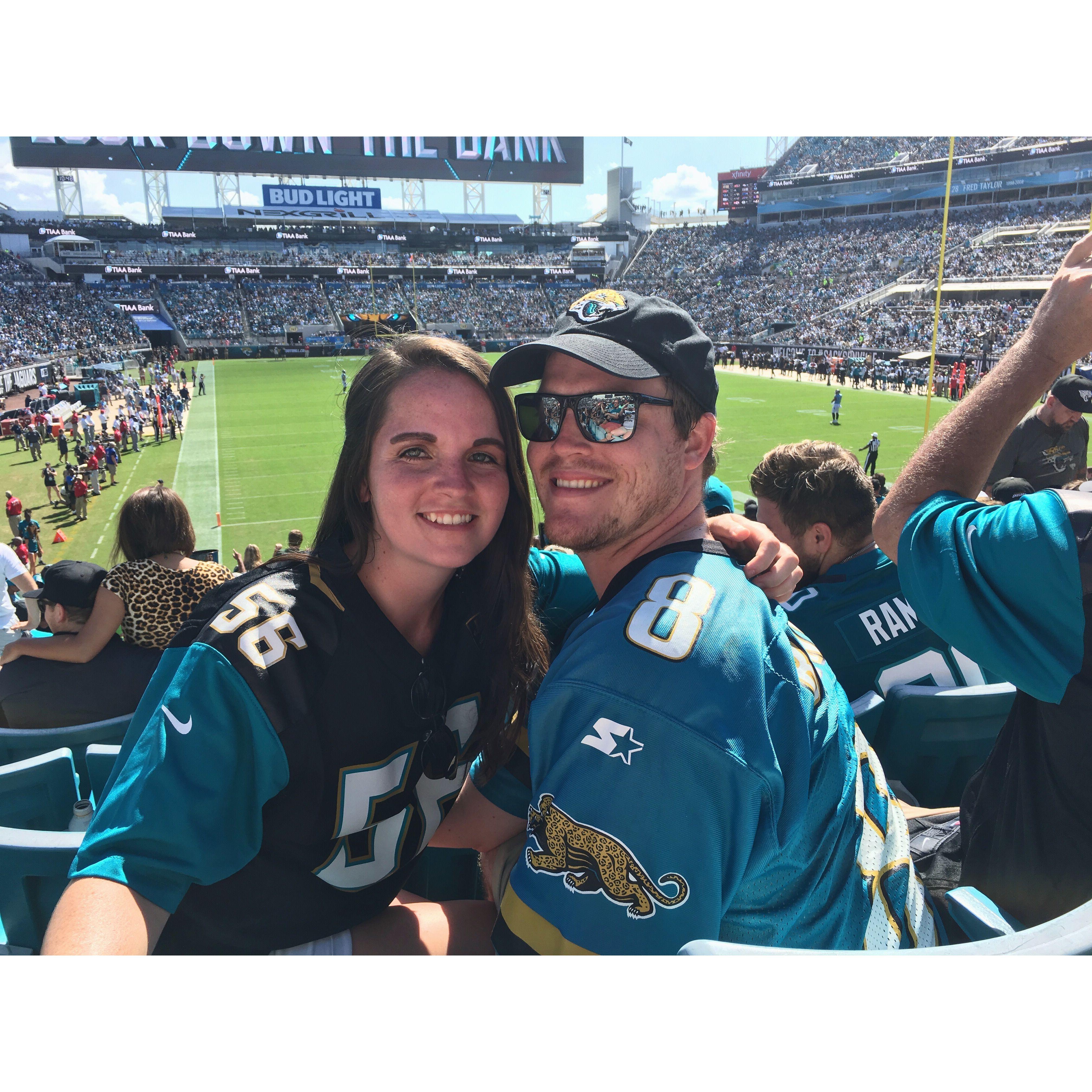 2018 - At a Jacksonville Jaguars' game