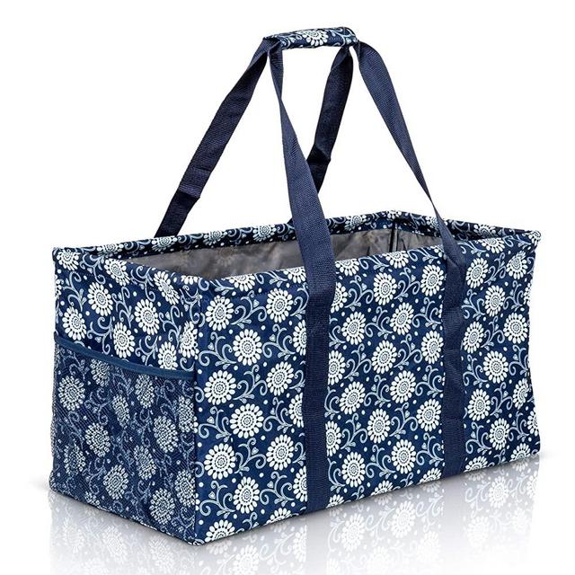 Extra Large Utility Tote Bag - Oversized Collapsible Pool Beach Canvas Basket
