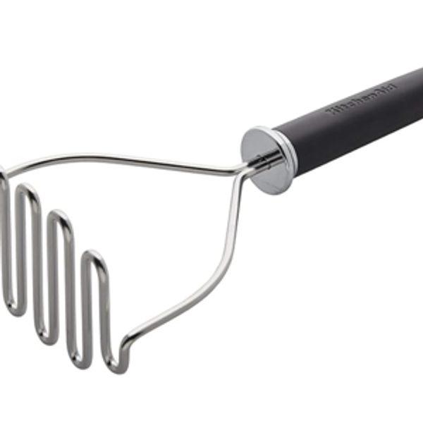 KitchenAid Gourmet Stainless Steel Wire Masher, 10.24-Inch, Black