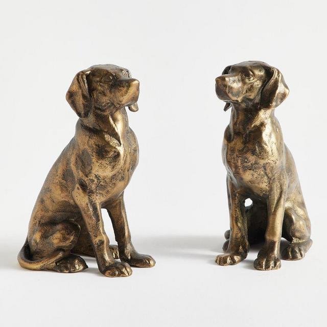 Labrador Bookends - Brass