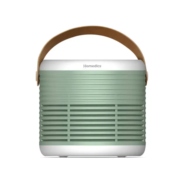 HoMedics True Hepa Air Purifier for Small Rooms with Aromatherapy Green