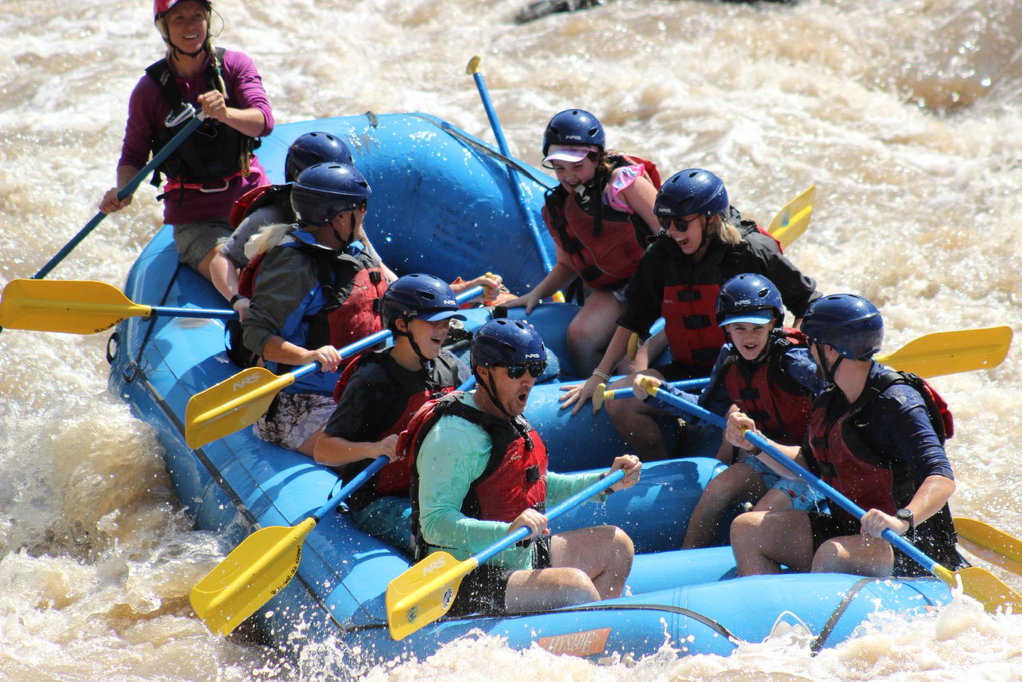 Whitewater rafting w/ the Haggenhoff family in Vail along with Scott’s mom, Kate Brown