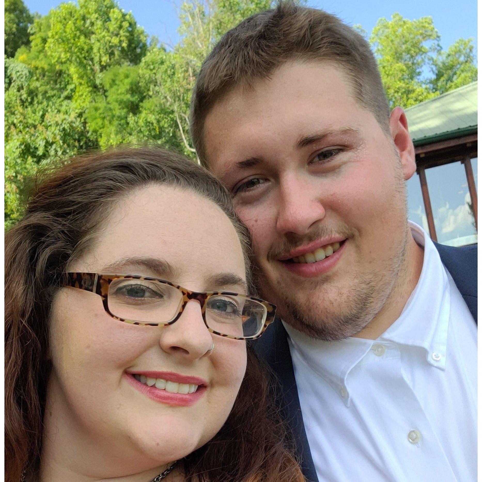 We got to dress up really nice for my brother's wedding I was so excited to see him in a suit.