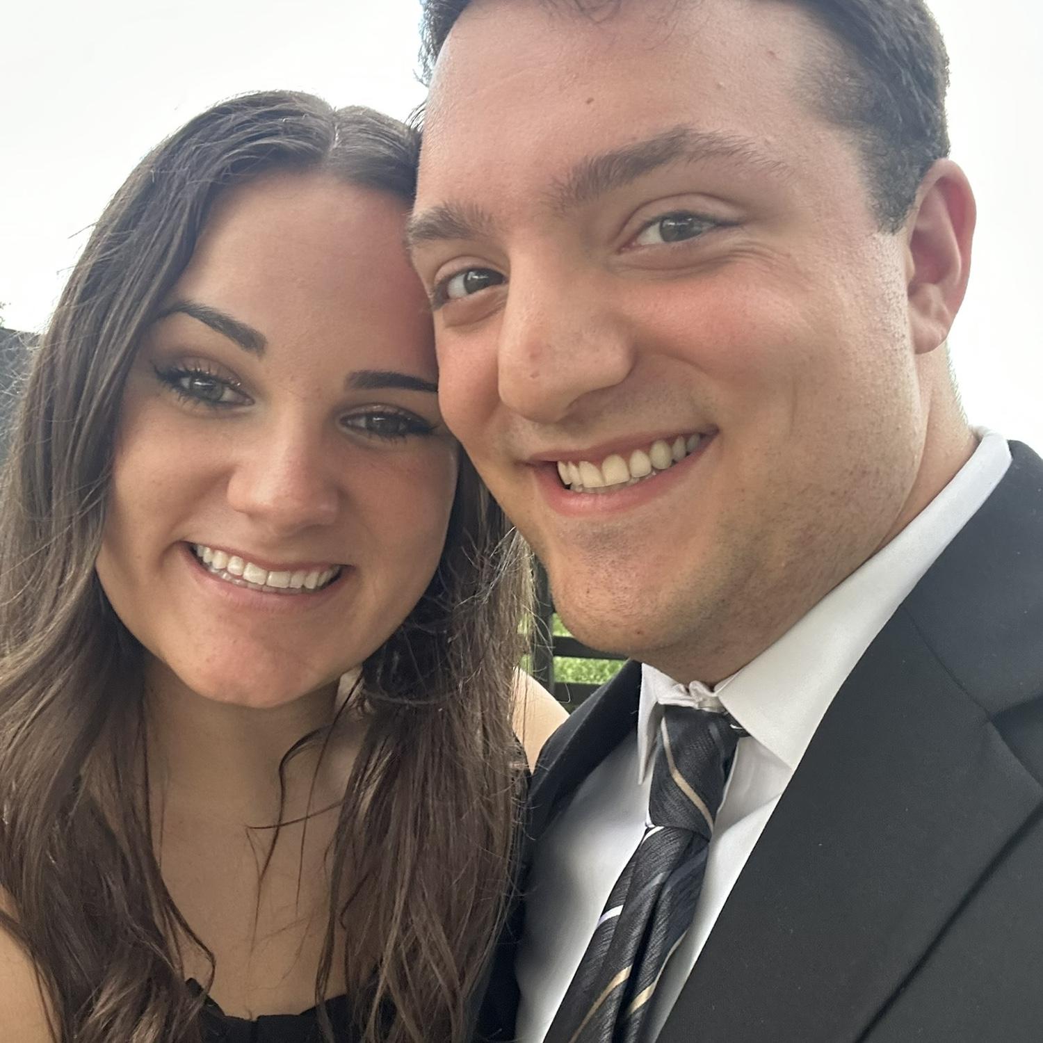Our first wedding together