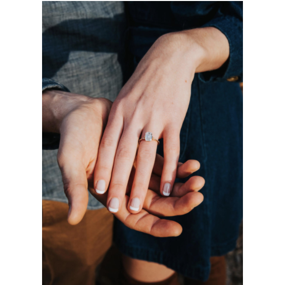 Patrick custom designed the most stunning ring with the most heartfelt details.