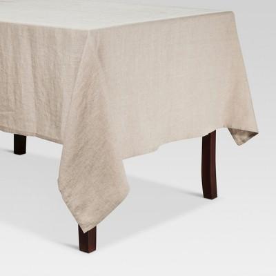 120"x60" Linen Kitchen Textiles Tablecloth Natural - Threshold™