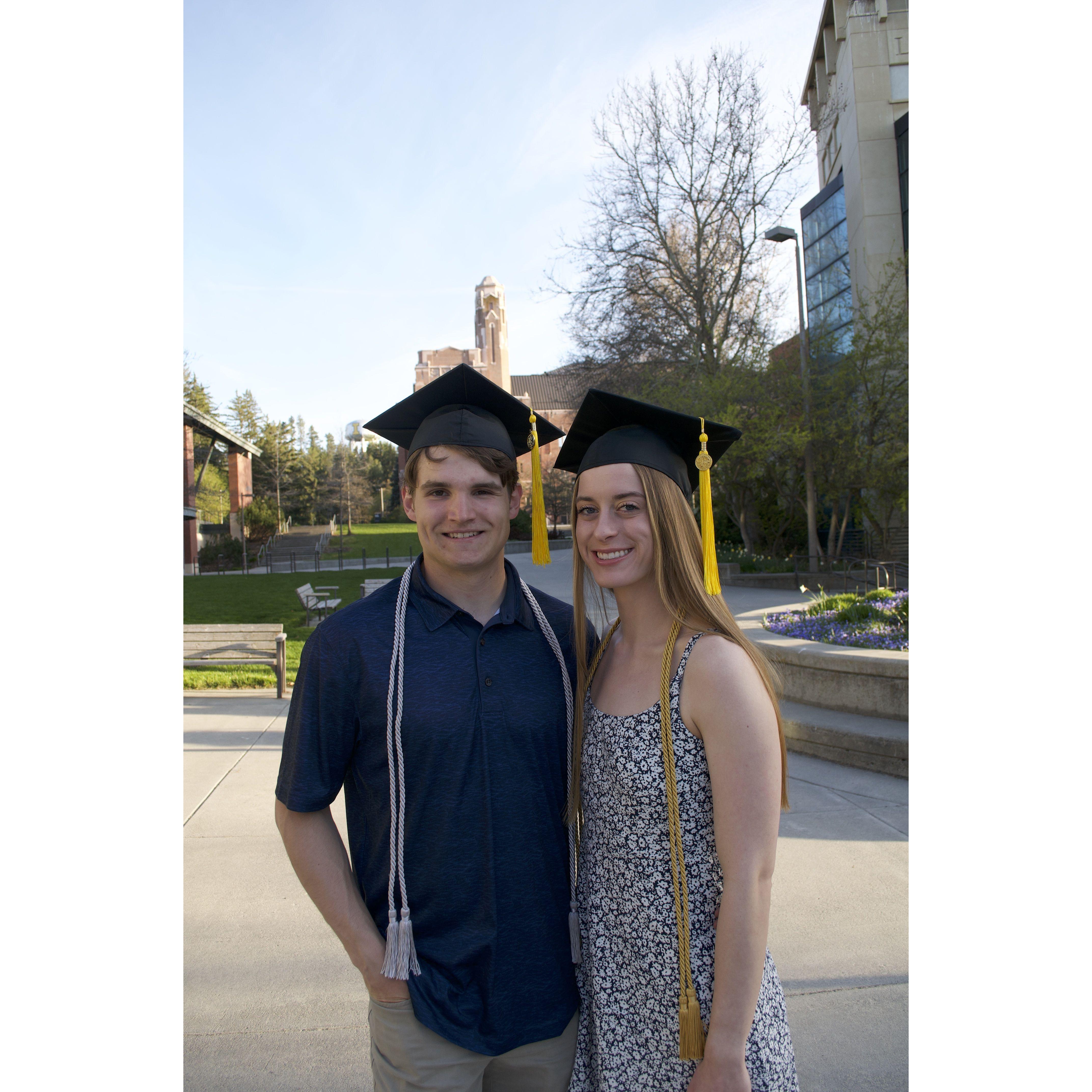 April 2024 - Graduation photos taken by bridesmaid Gia :)
