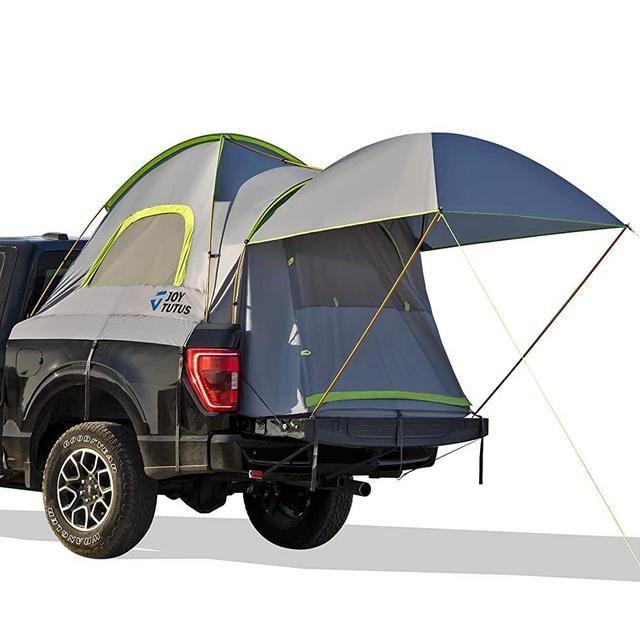 JoyTutus Pickup Truck Tent, Waterproof PU2000mm Double Layer for 2 Person, Portable Truck Bed Tent with Removable Awning