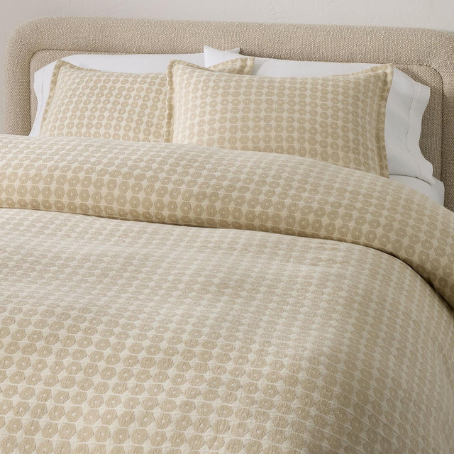 Honeycomb Woven Duvet Cover & Shams