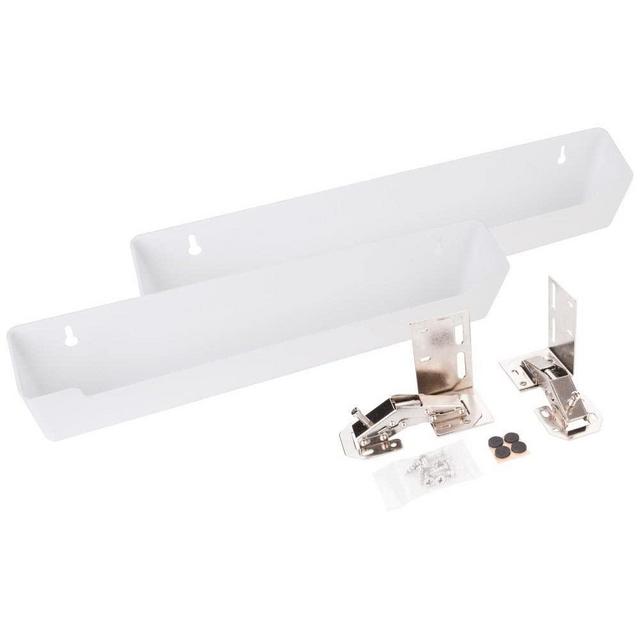 Hardware Resources 14-13/16" Plastic Tipout 2 Shallow Tray Set, 3" (H) x (W) x 1-9/16" (D), White