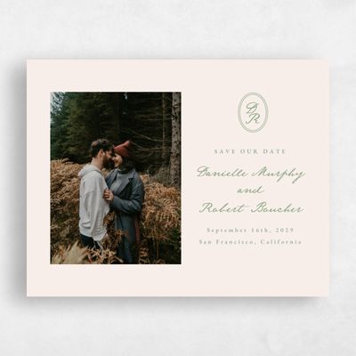 Linen, Beige Wedding Save the Date - Dolores Photo