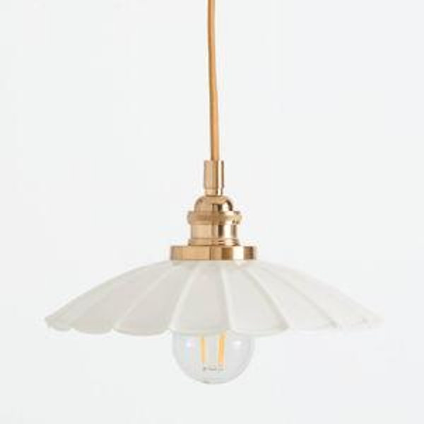 Greta Scalloped Metal Pendant Light