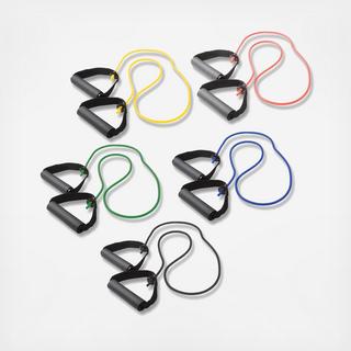 Tubing with Handles Exerciser 5-Piece Set