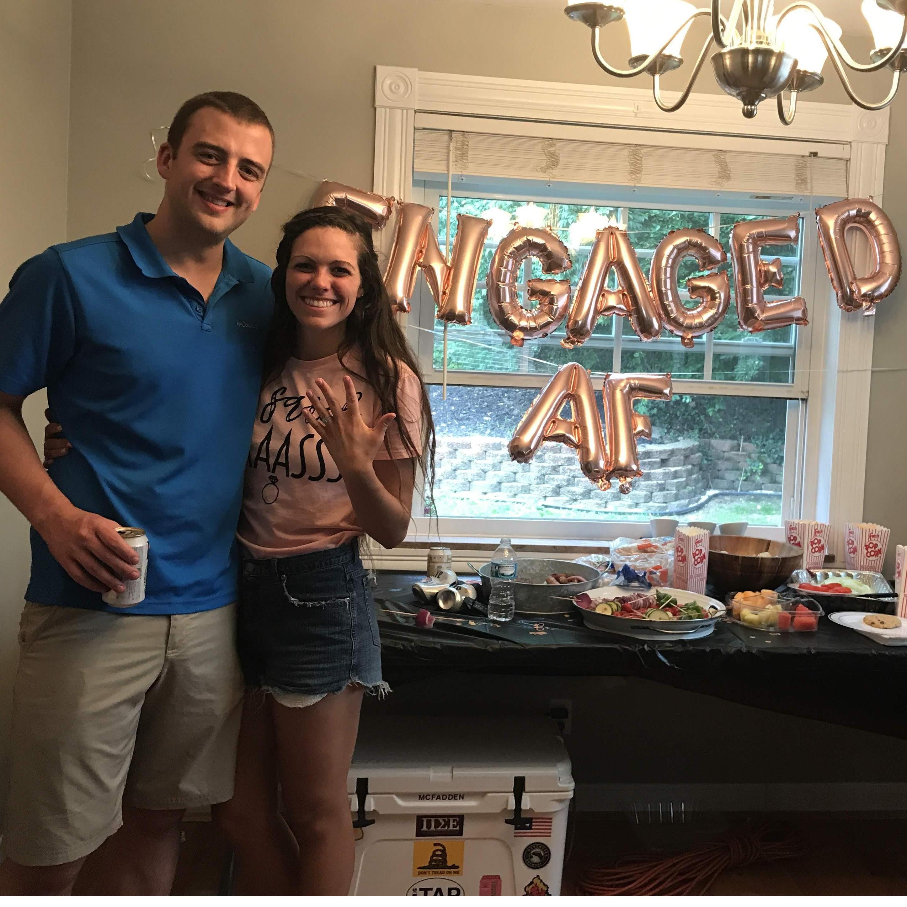 Ben planned a surprise engagement party with friends from all over the country. It was quite the housewarming!