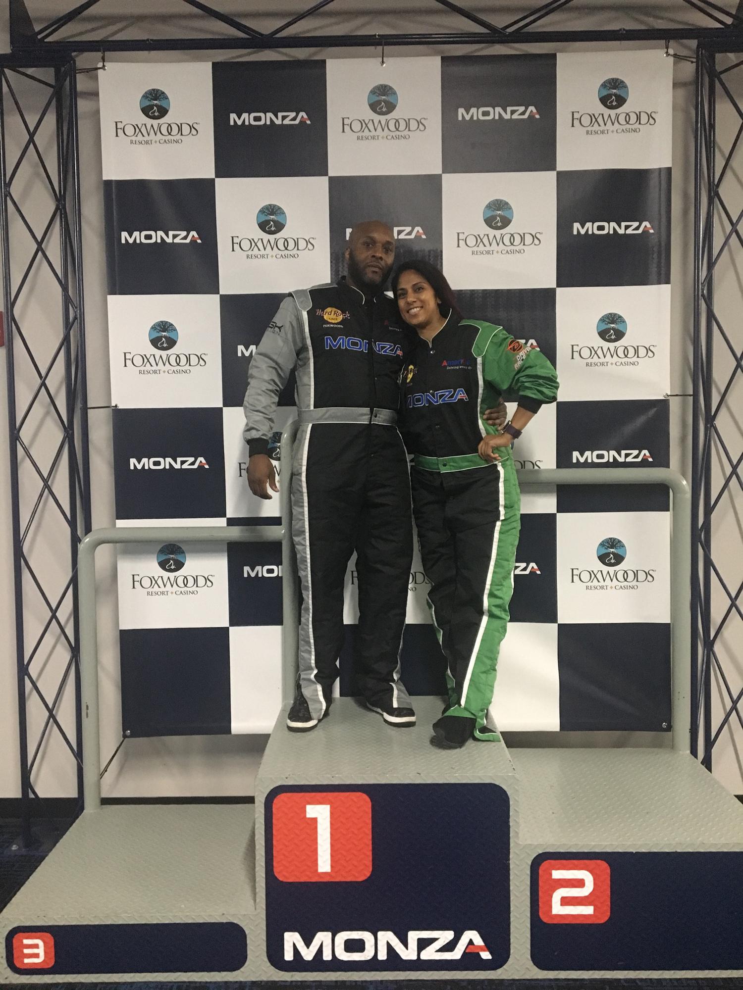 Foxwoods car racing. I came in last place lol