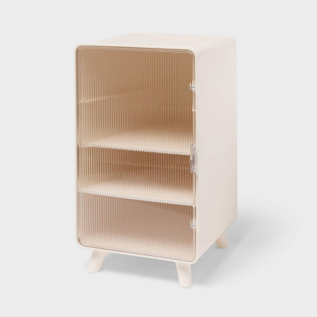 Fluted Door Cosmetic Vanity Makeup Case Ivory - Brightroom™