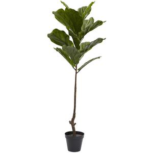 Nearly Natural Fiddle Leaf Indoor/Outdoor UV Resistant Tree, 4'