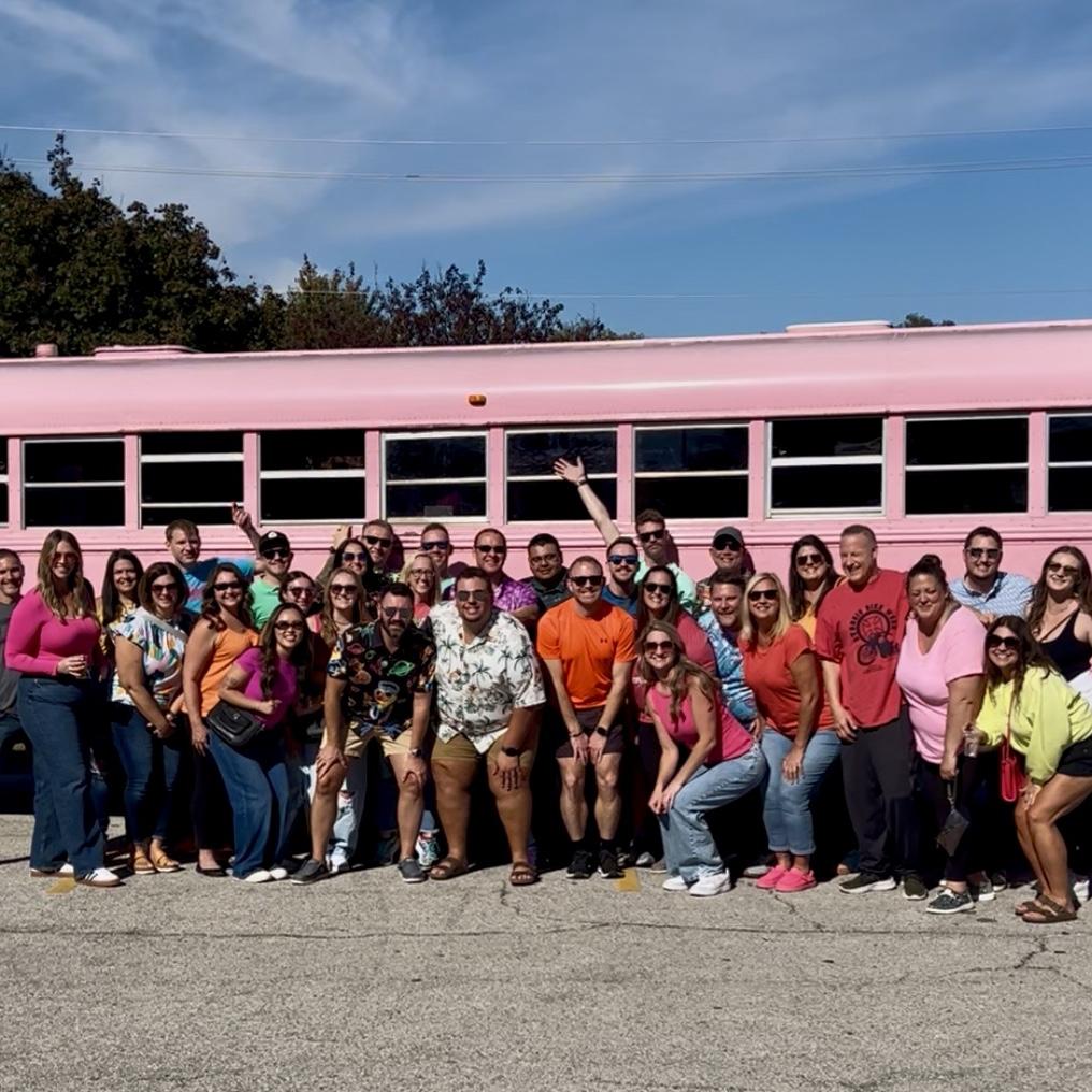 A very gay bus for the Bachelor Party.