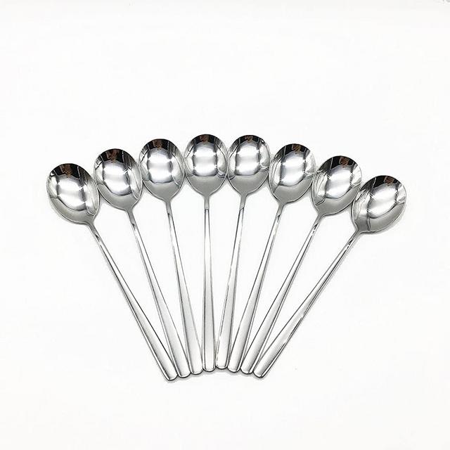 Fantasy Stainless Steel Tableware, Set of 8 (Korean Rice Spoon)
