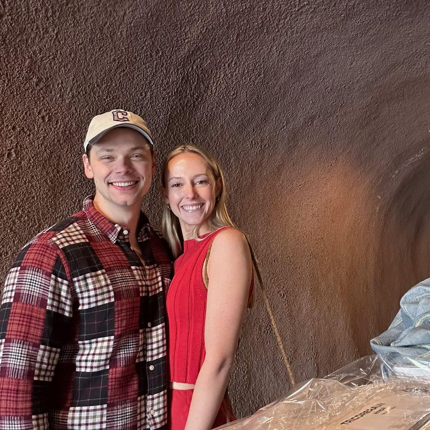 The first time Caroline went to visit Ethan on tour - fun trip to wine country!!
