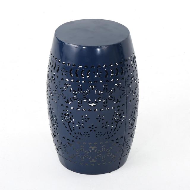 Ruby 12" Iron Side Table - Dark Blue - Christopher Knight Home