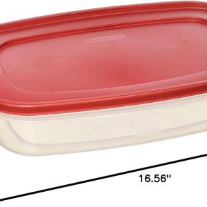 Rubbermaid Plastic Easy Find Lid Food Storage Container, 1.5 Gal, 1777163 set of 2