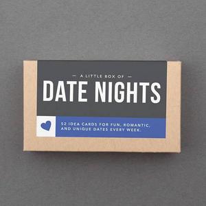 Date Night Jar. 52 Fun Date Night Ideas, Date Night Cards, Date Night Box. Engagement, Bridal Shower, Wedding Gift. "Date Nights" (L5DAT)