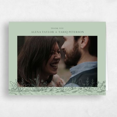 Green Wedding Thank You - Manitou Portrait