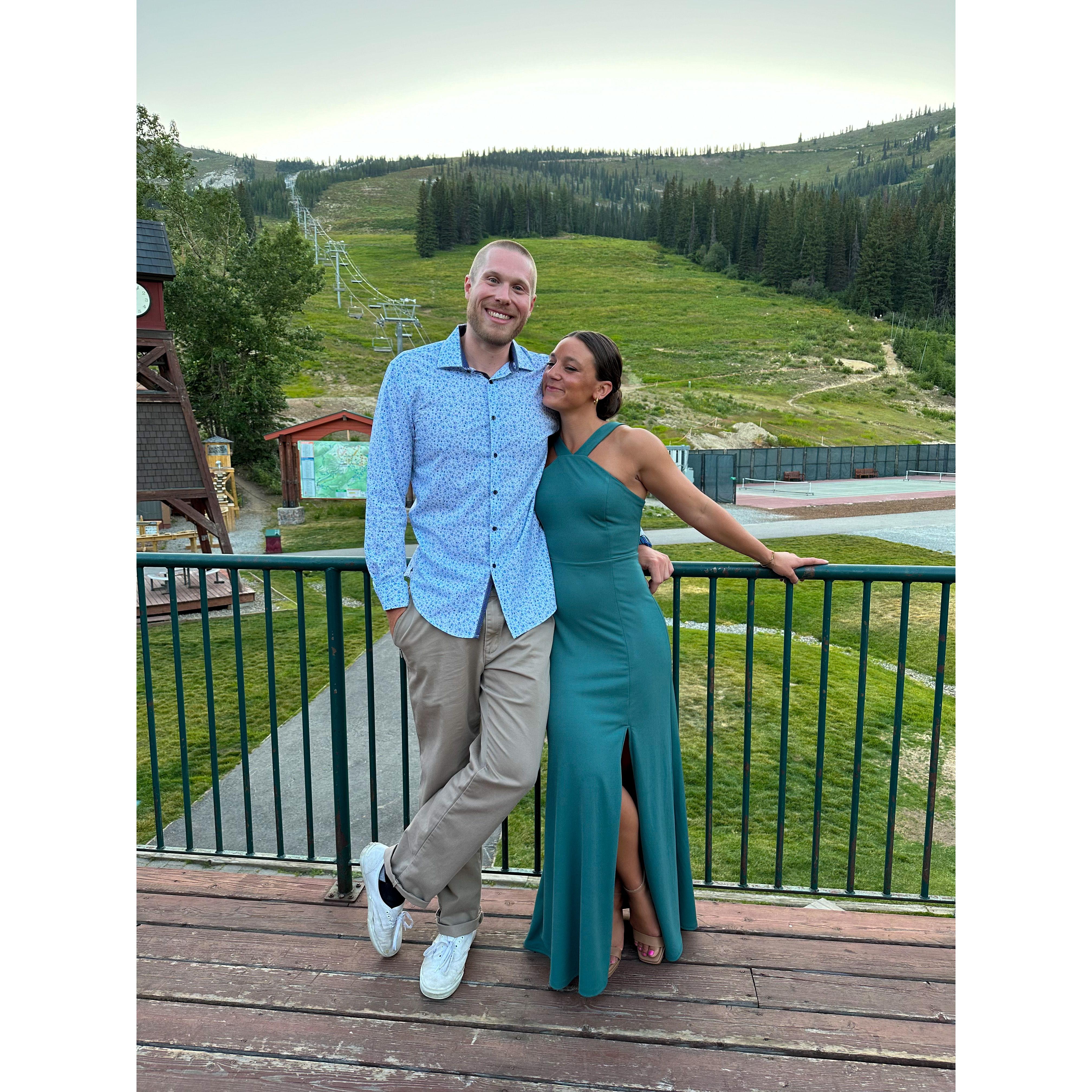 Celebrating Ande + Greg! Kelsey grabbed Brian's "fat pants" and forgot a belt.. but he loves her anyway.