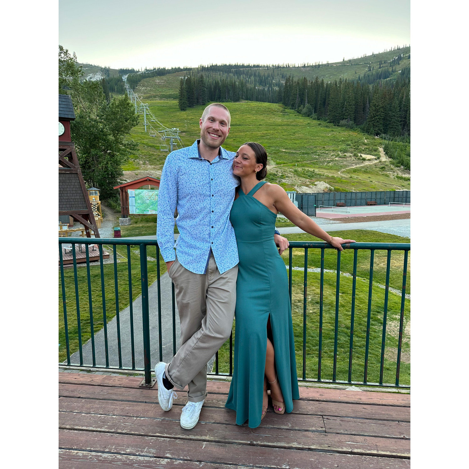 Celebrating Ande + Greg! Kelsey grabbed Brian's "fat pants" and forgot a belt.. but he loves her anyway.